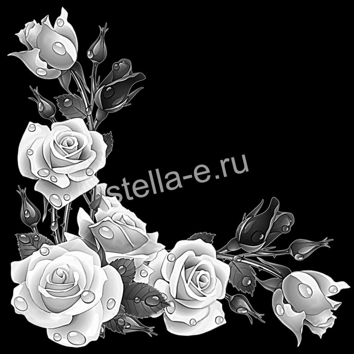 Цветы на памятнике гравировка-3